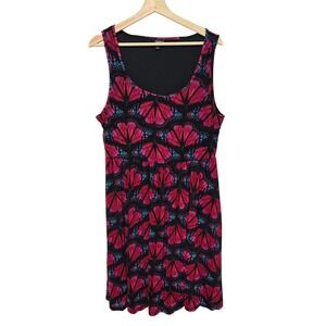 Torrid Butterfly Print Tank Milkmaid Dress Empire Waist Mini Women's Size 1